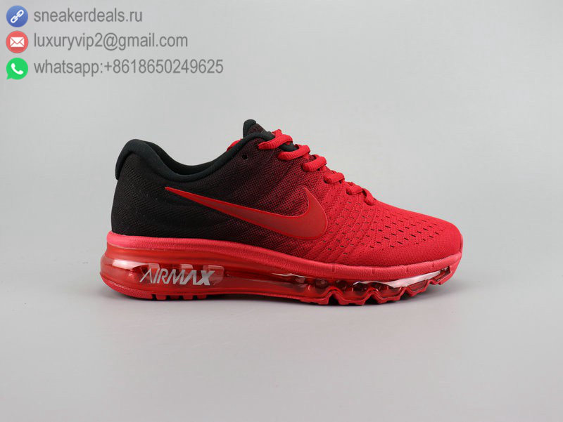 NIKE AIR MAX 2017 FADING RED BLACK MEN RUNNING SHOES
